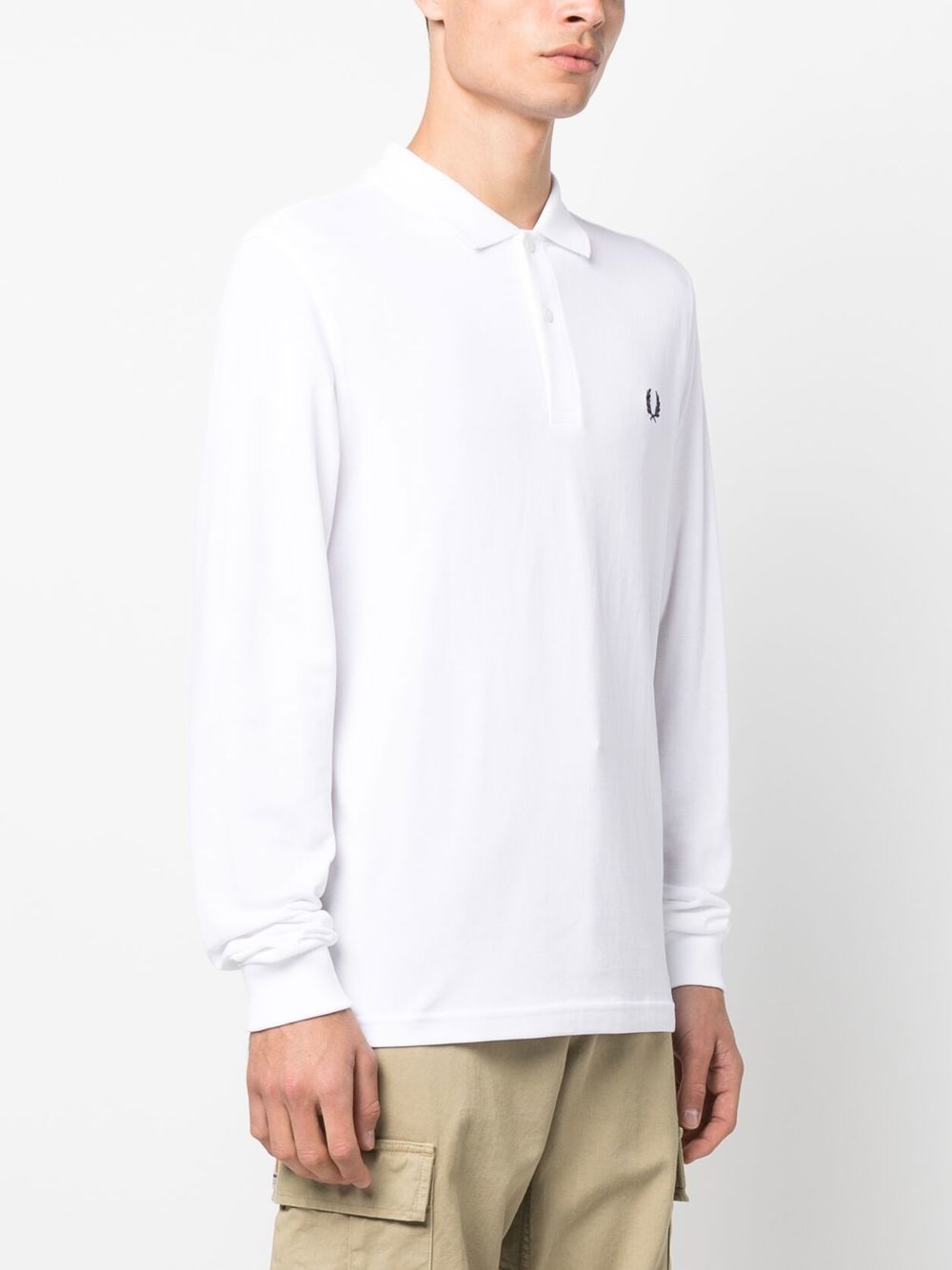 crest-motif polo shirt