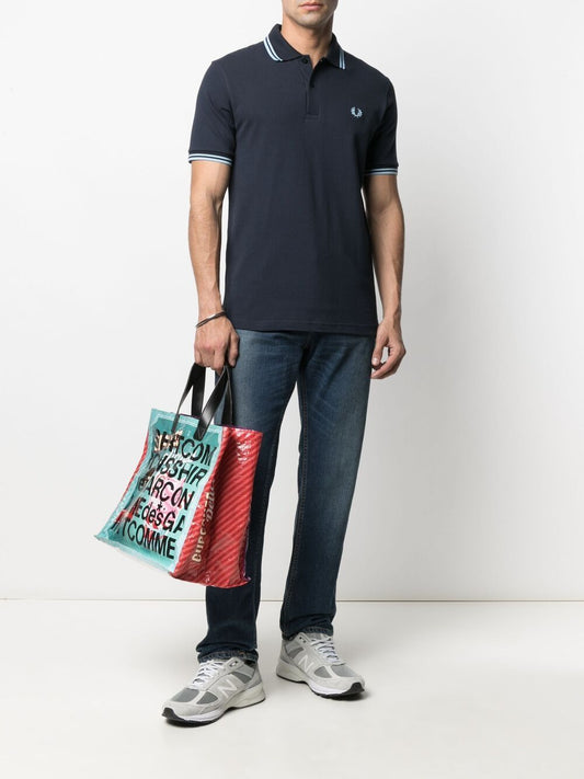 embroidered-logo polo shirt