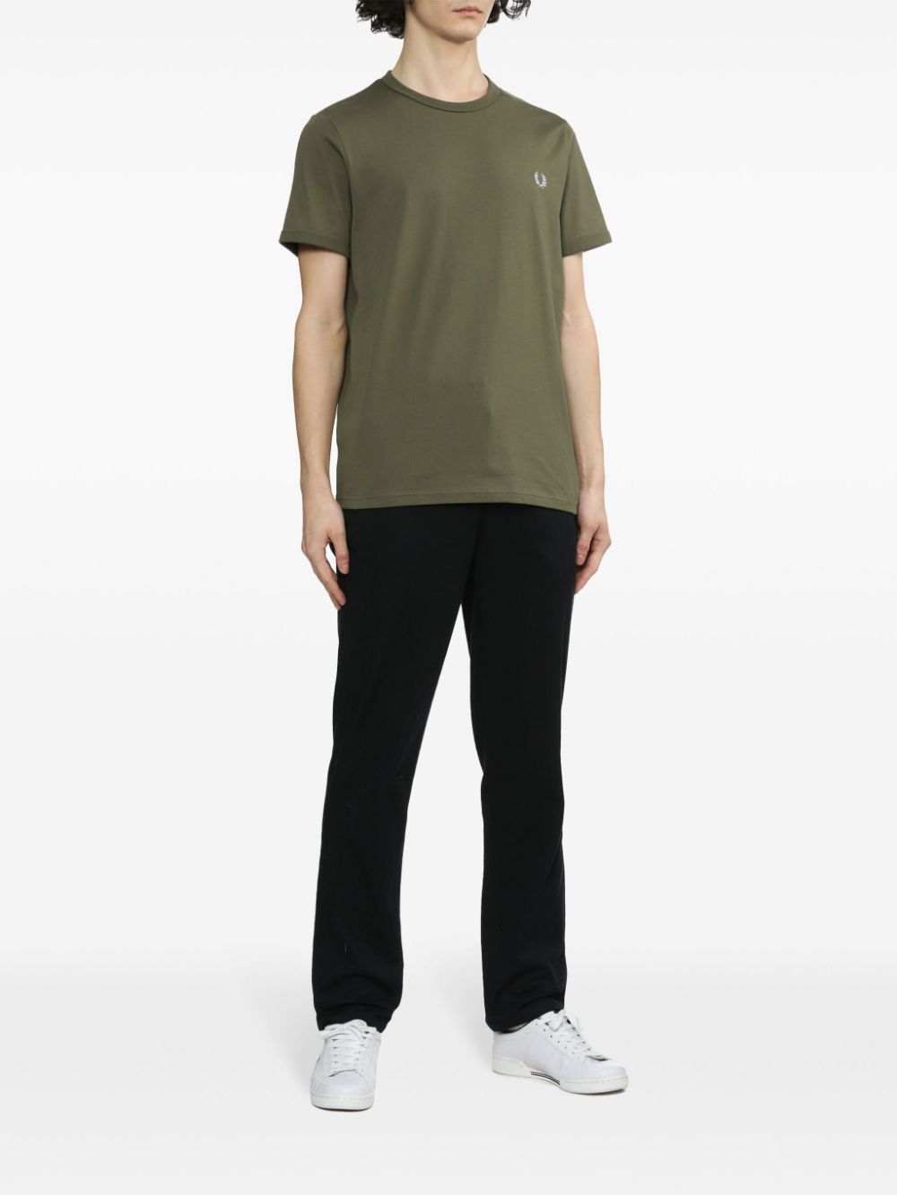 logo-embroidered cotton T-shirt