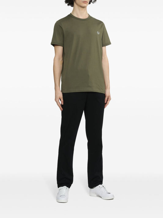 logo-embroidered cotton T-shirt