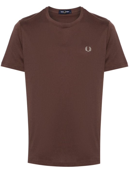 logo-embroidered cotton T-shirt