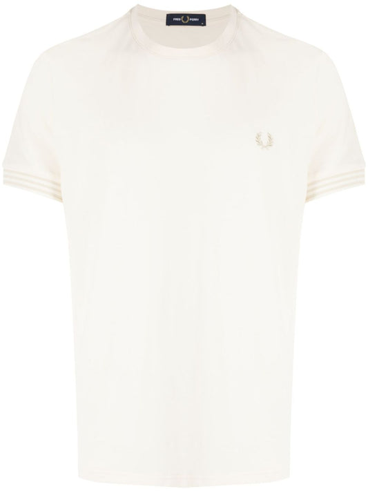 logo-embroidered cotton T-shirt