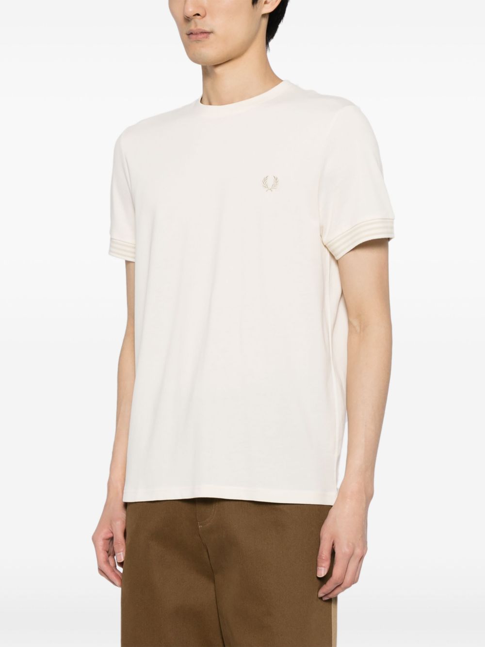 logo-embroidered cotton T-shirt