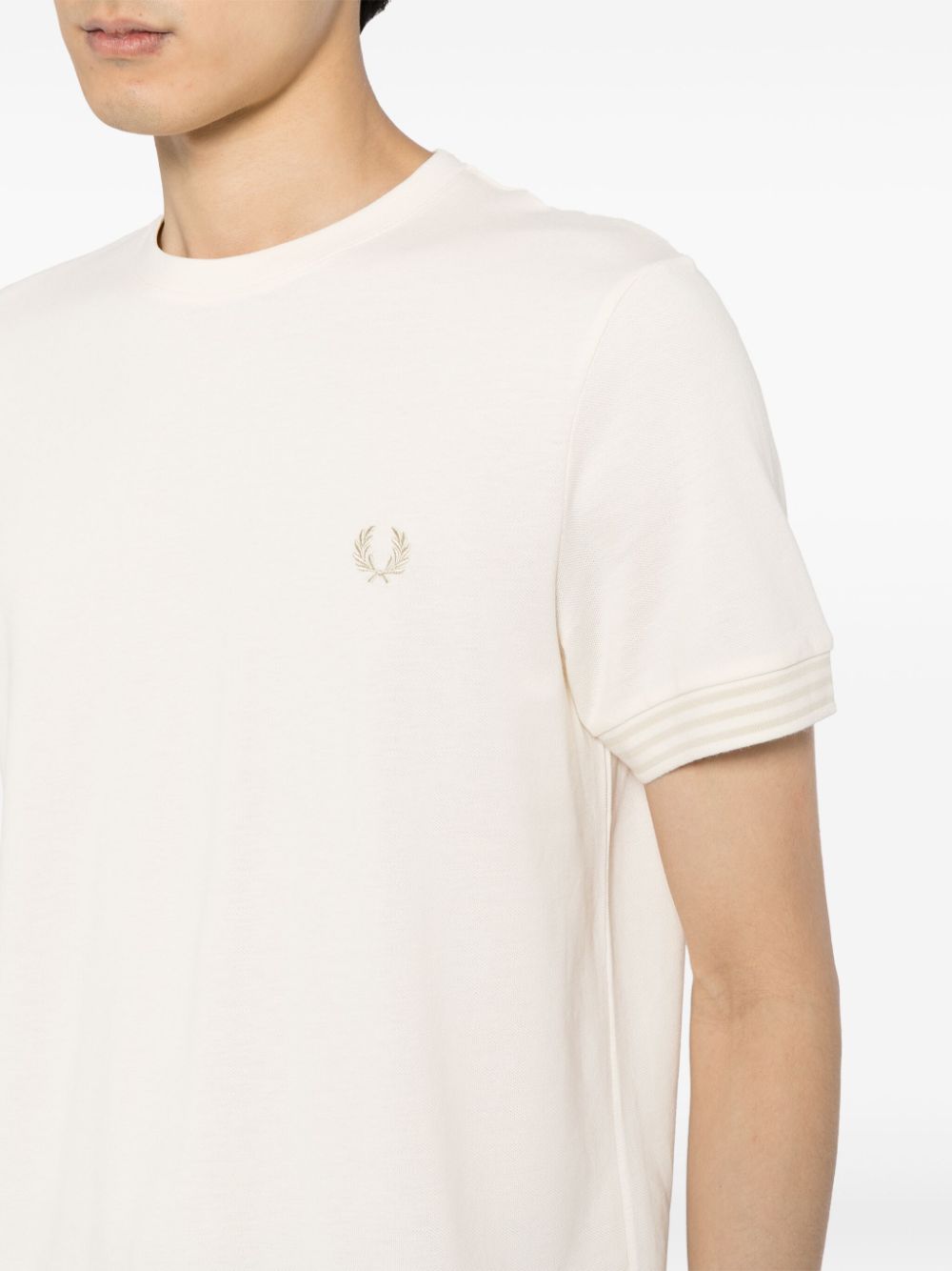 logo-embroidered cotton T-shirt