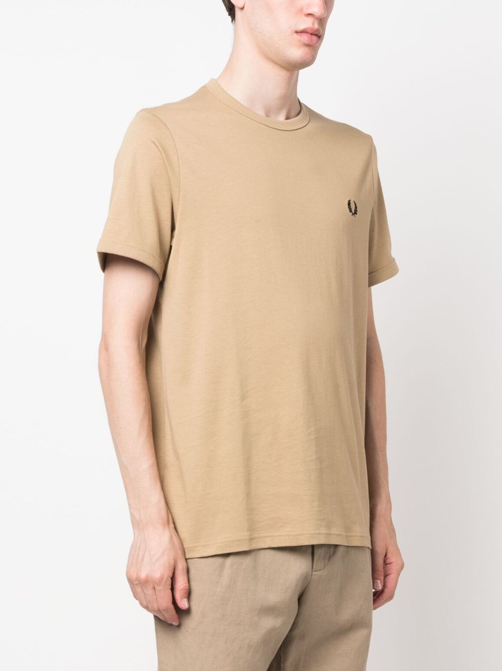 logo-embroidered cotton T-shirt
