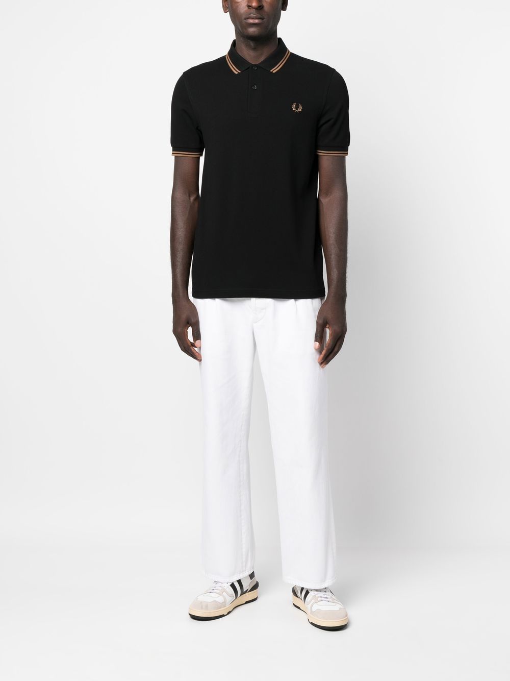 embroidered-logo polo shirt