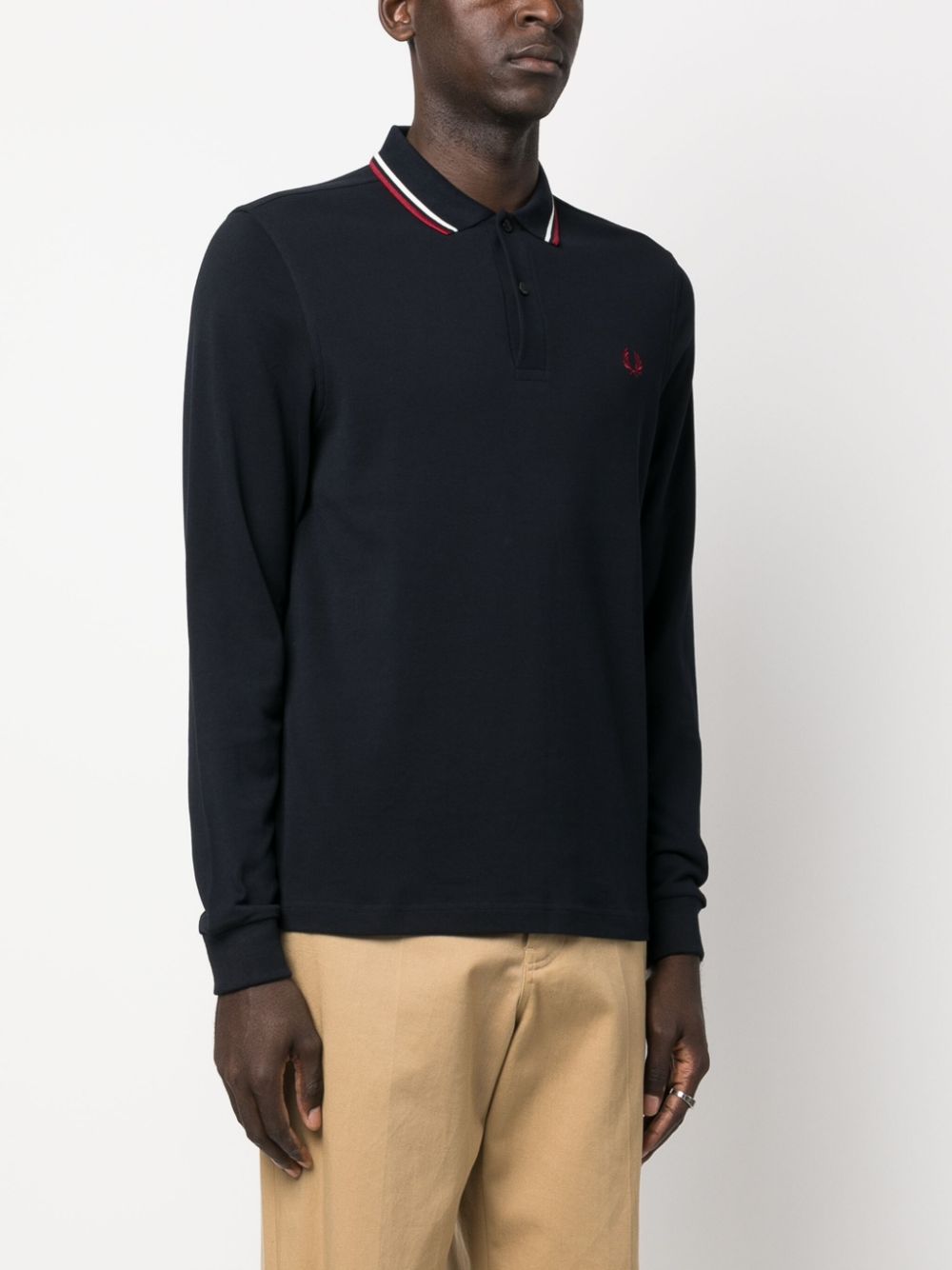 logo-embroidered cotton polo shirt