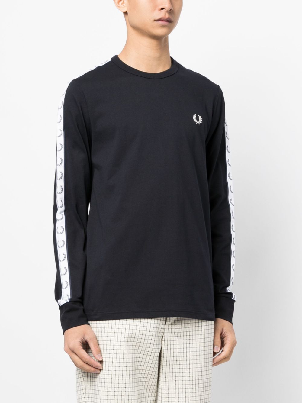 sweat-shirt à manches longues avec logo brodé
