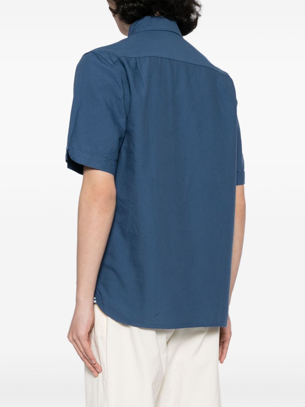 logo-embroidered cotton shirt