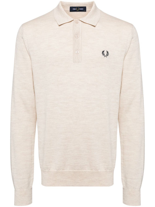 wool blend polo shirt
