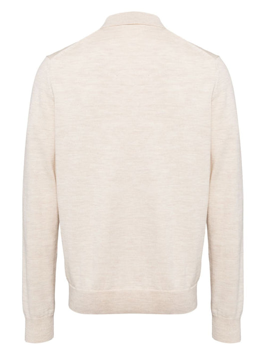 wool blend polo shirt