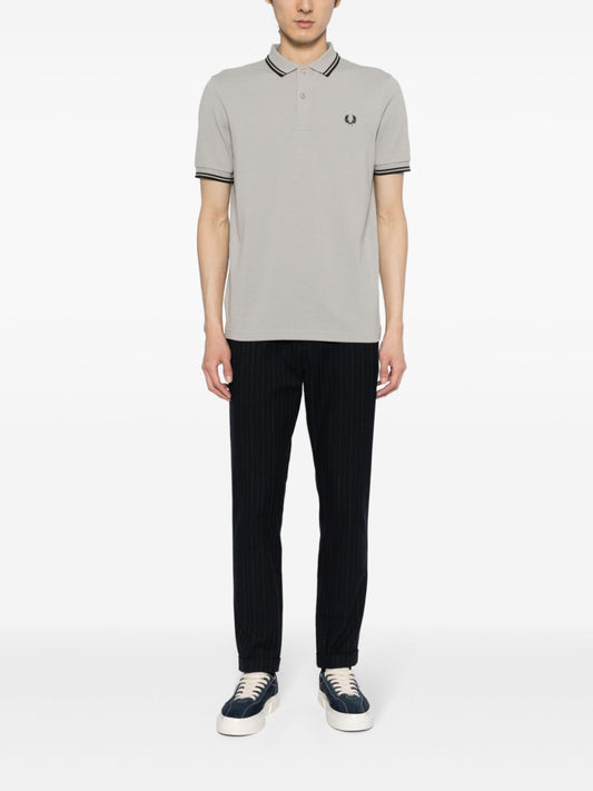 Laurel Wreath-embroidered cotton polo shirt