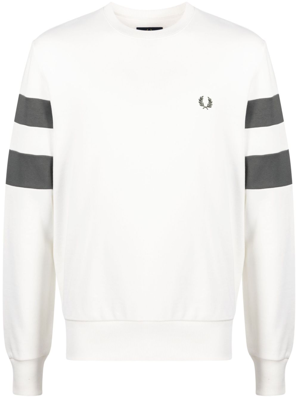 Ringer-embroidered cotton sweatshirt