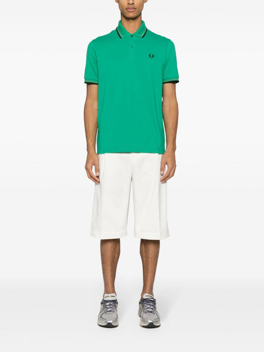 logo-embroidered cotton polo shirt