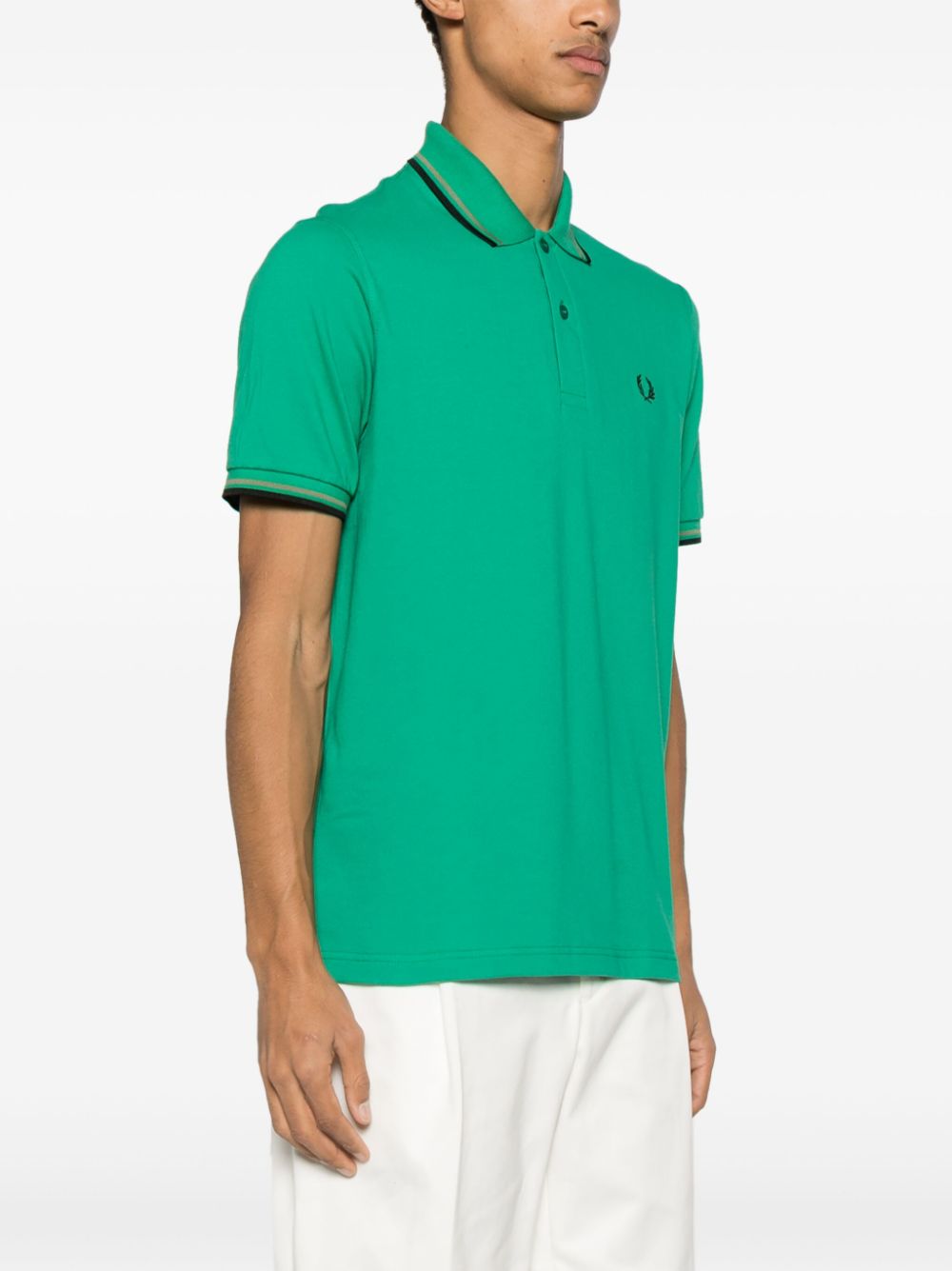logo-embroidered cotton polo shirt