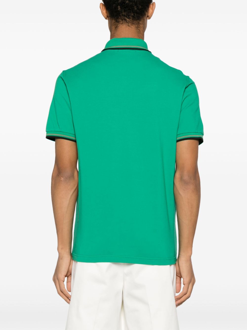 logo-embroidered cotton polo shirt
