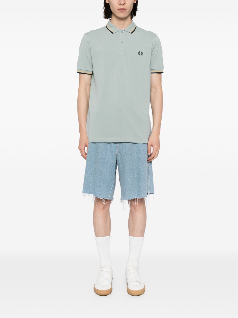 logo-embroidered cotton polo shirt