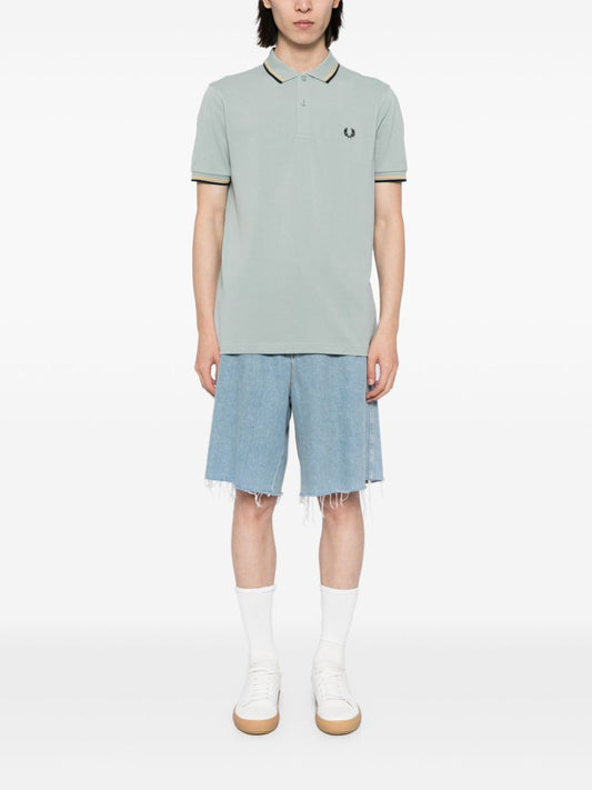 logo-embroidered cotton polo shirt