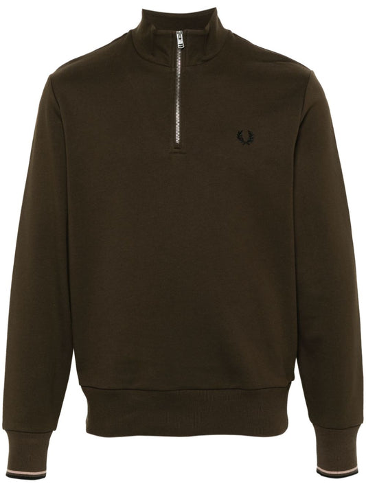 embroidered-logo sweatshirt