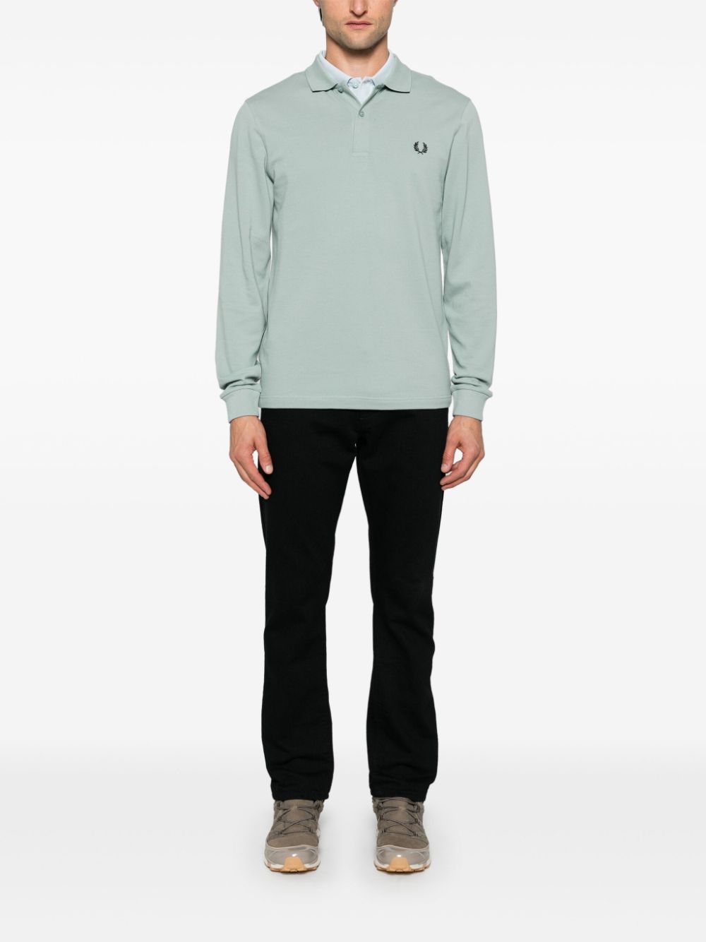 logo-embroidered polo shirt