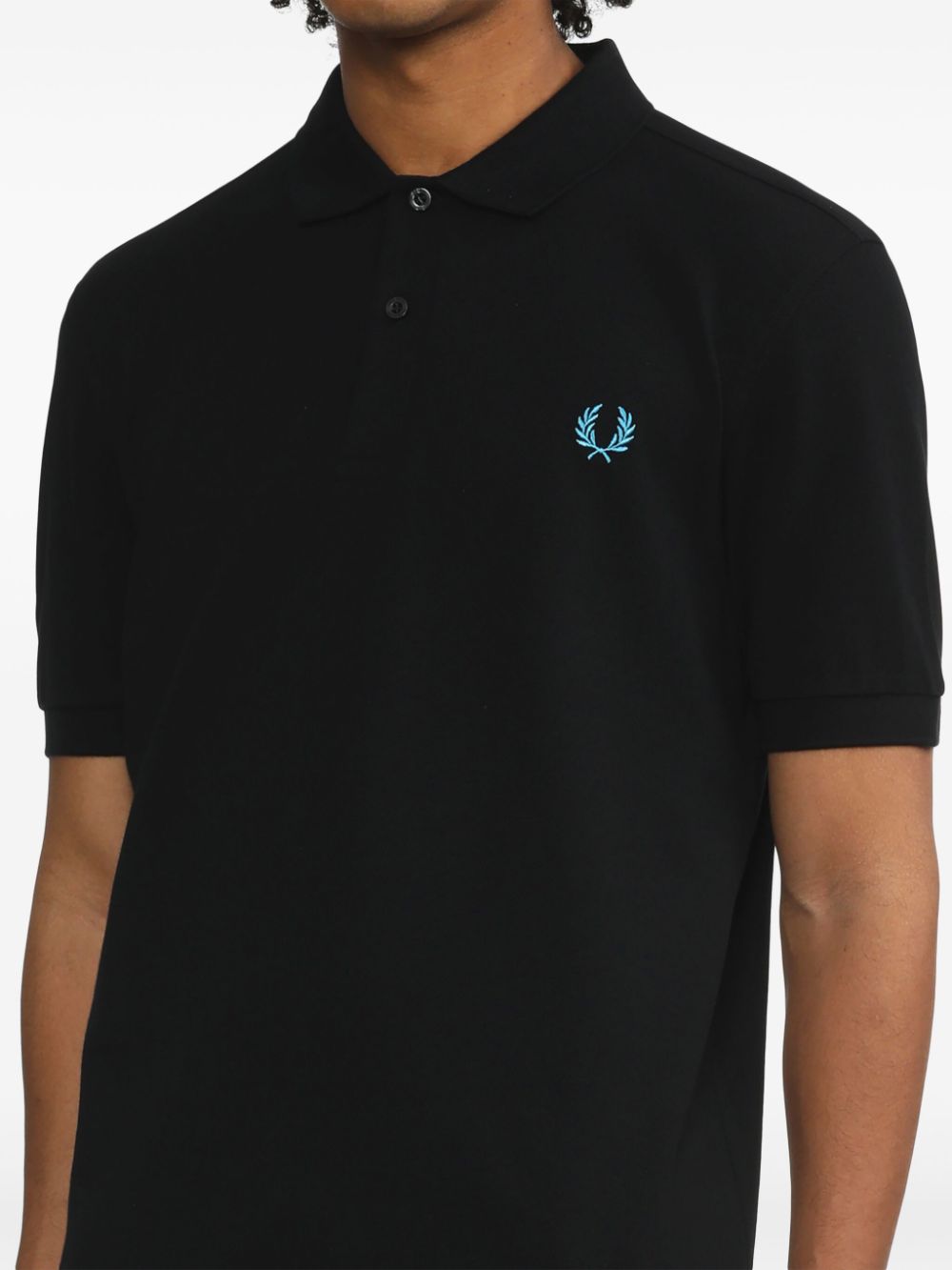 logo-embroidered cotton polo shirt