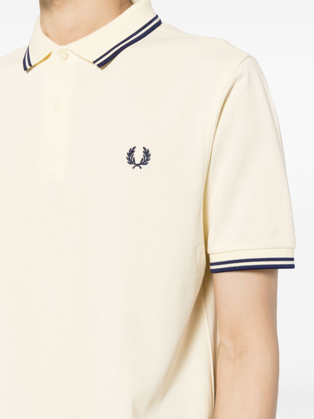 Laurel Wreath-embroidered cotton polo shirt