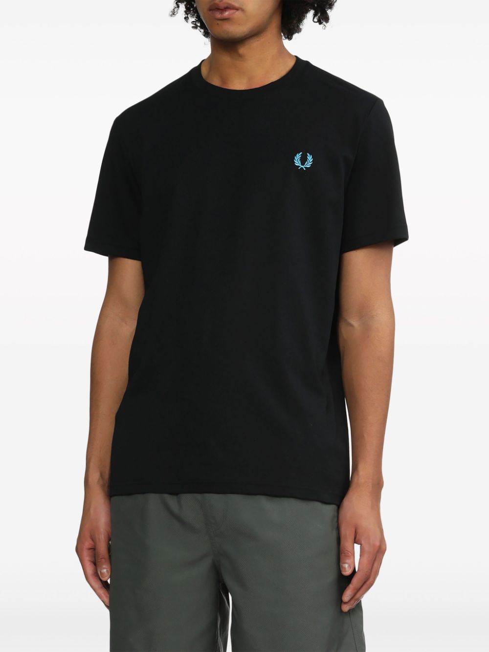 logo-embroidered cotton T-shirt