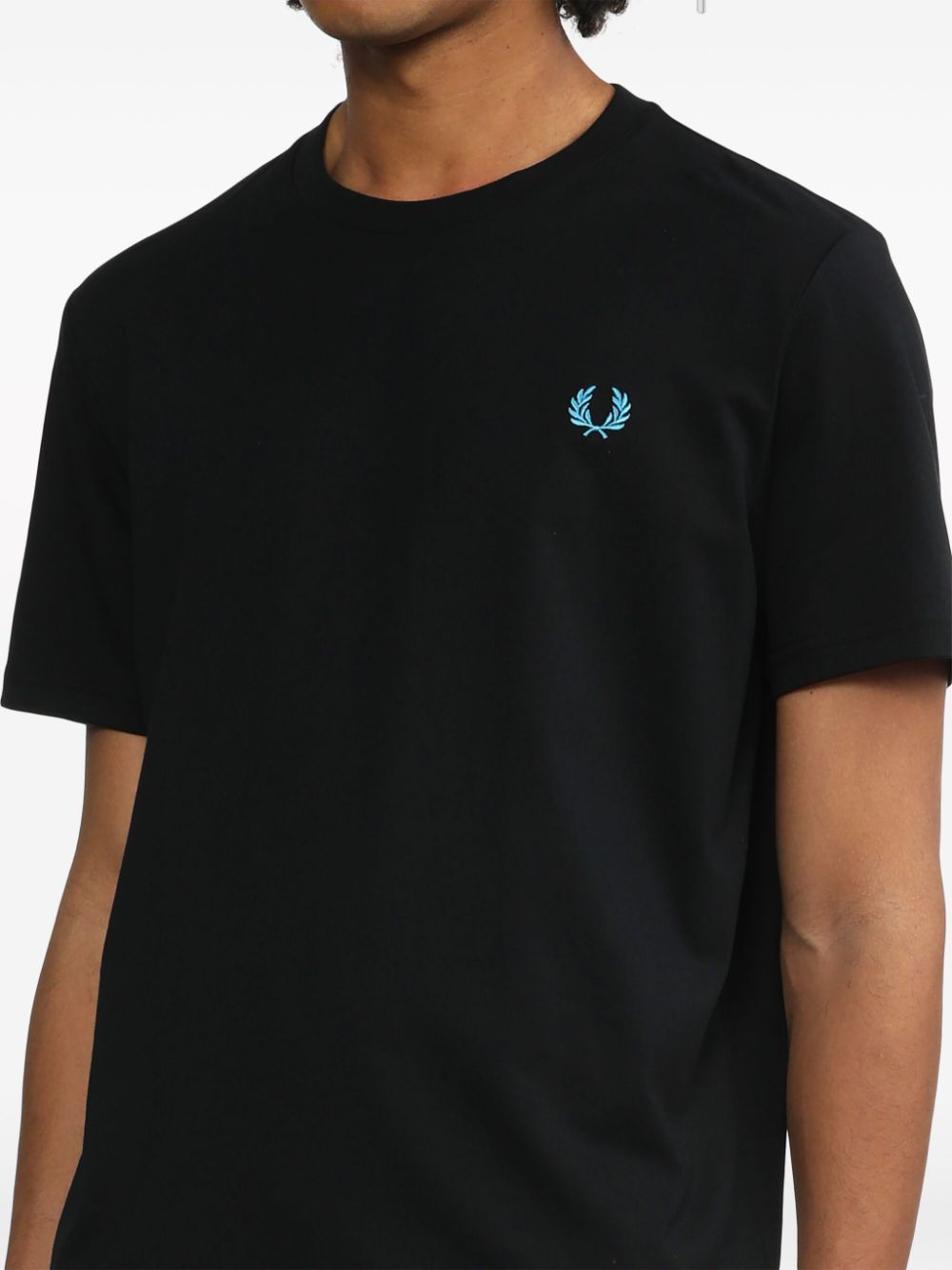 logo-embroidered cotton T-shirt