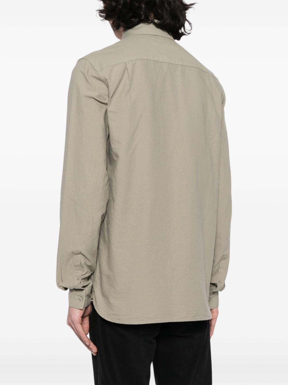 logo-embroidered cotton shirt