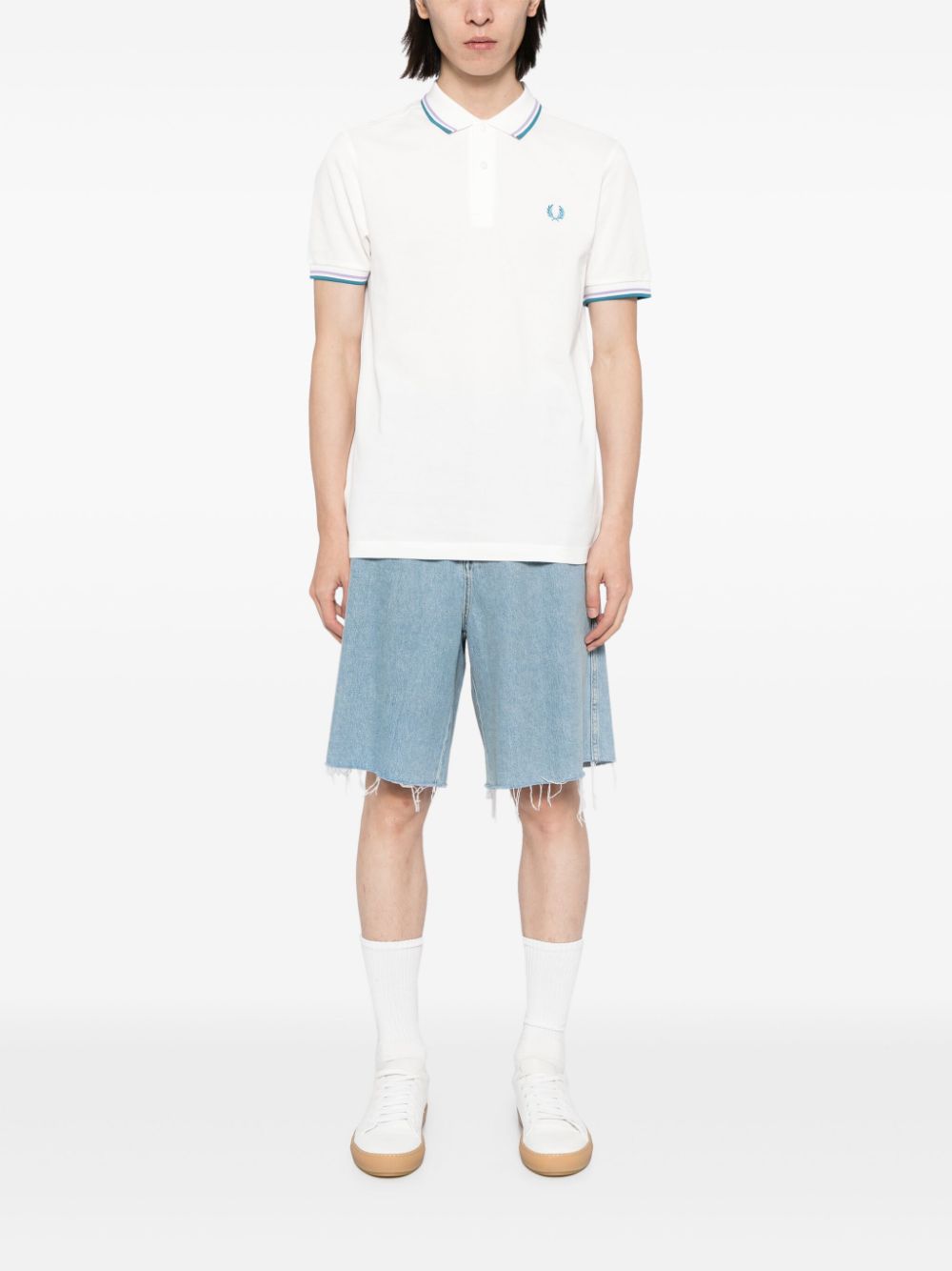 logo-embroidered cotton polo shirt