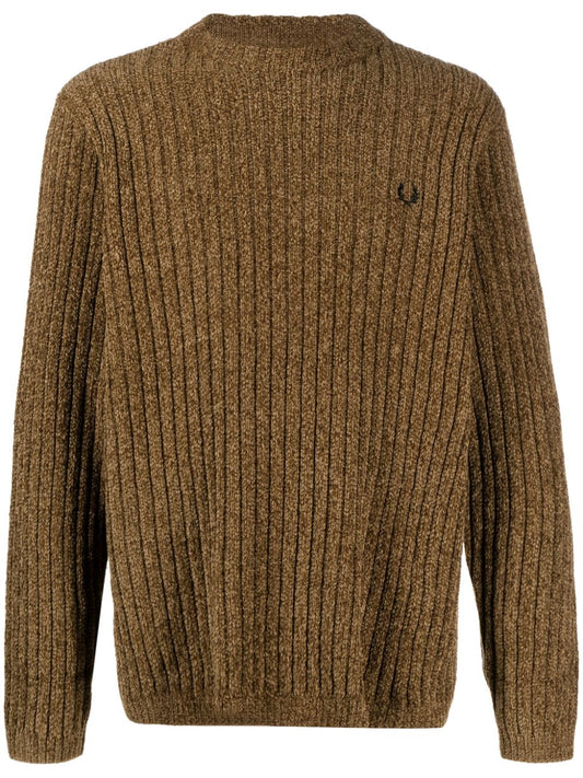 logo-embroidered crew-neck jumper