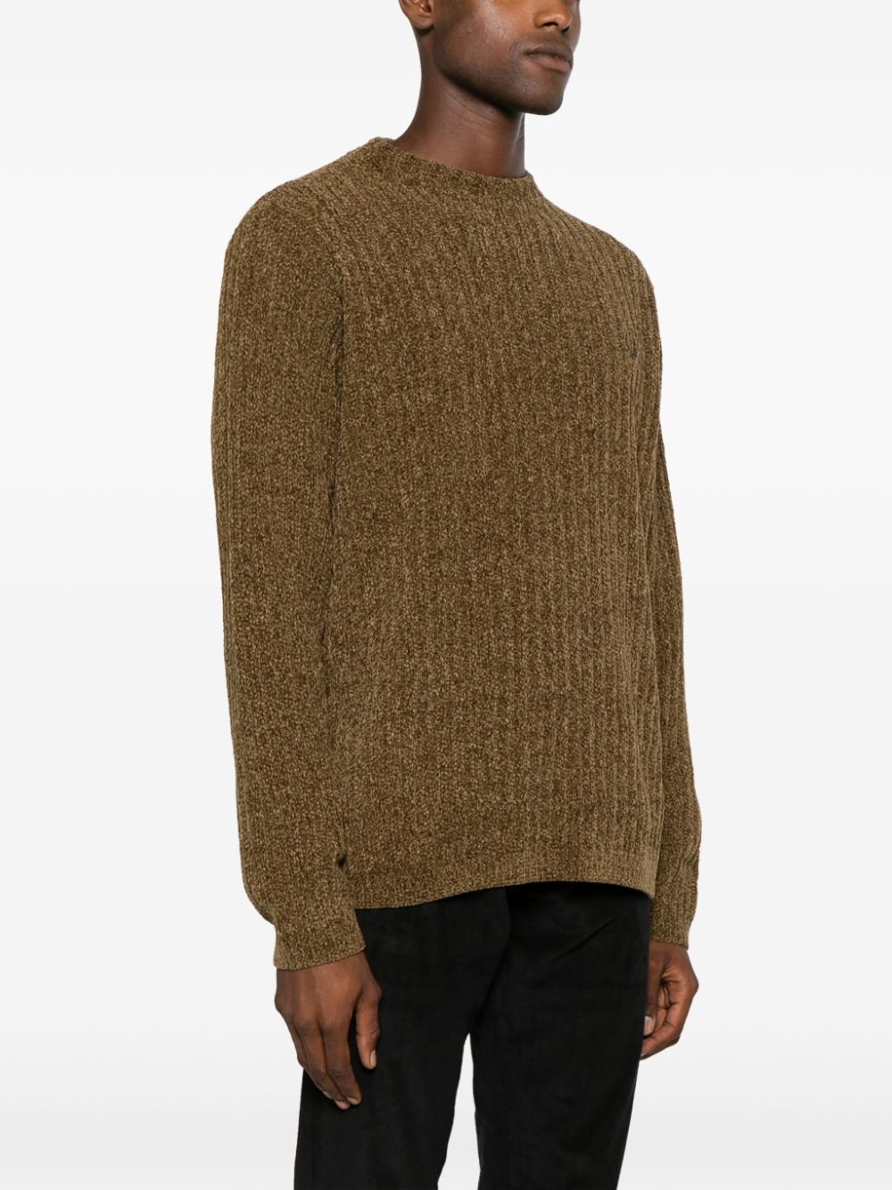logo-embroidered crew-neck jumper