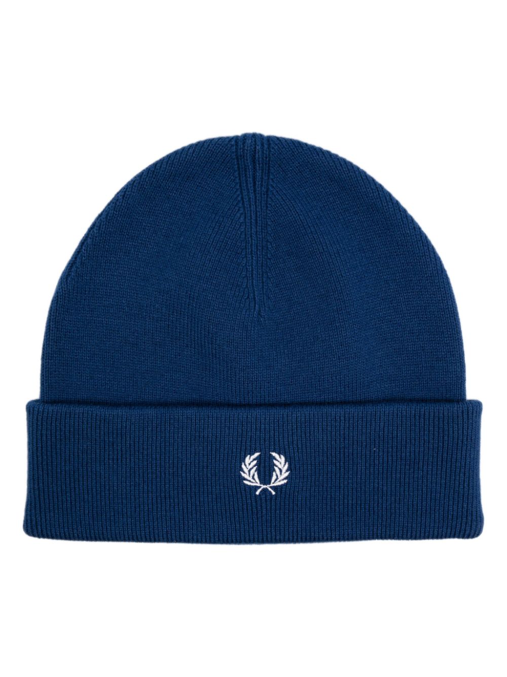 bonnet en tricot côtelé avec logo brodé