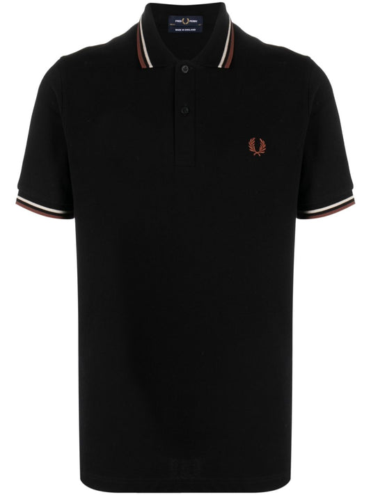 logo-embroidered cotton polo shirt