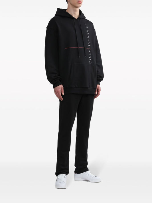 x Raf Simons logo-embroidered hoodie