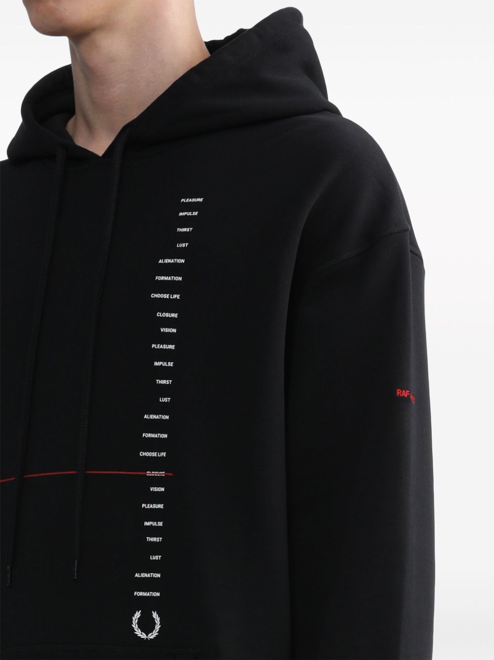 x Raf Simons logo-embroidered hoodie