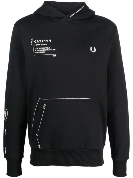 x GATE194 signature-print hoodie
