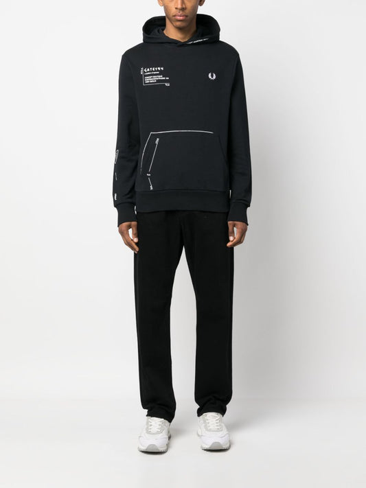 x GATE194 signature-print hoodie