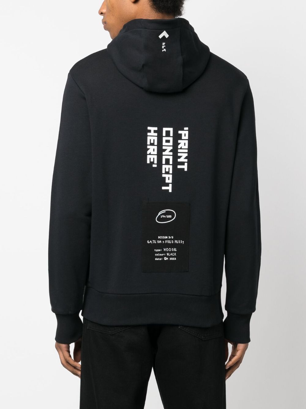 x GATE194 signature-print hoodie