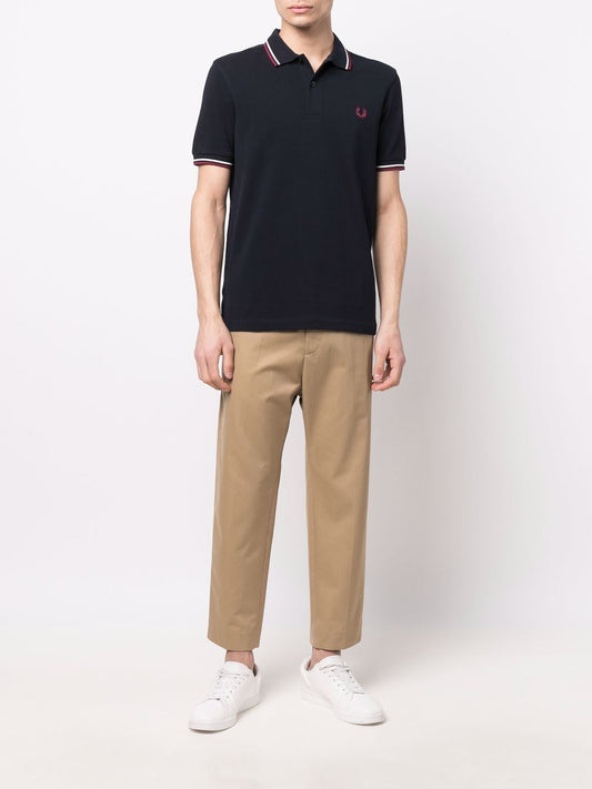 embroidered-logo polo shirt