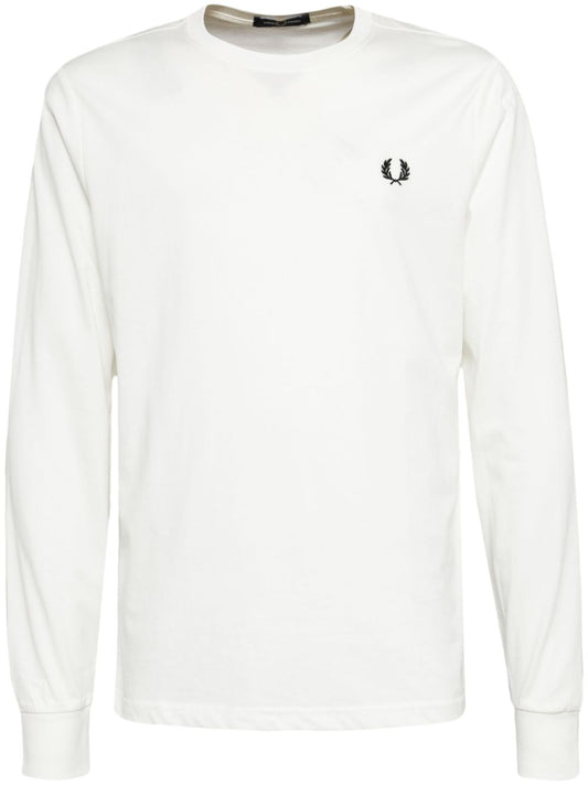 logo-embroidered long-sleeved T-shirt
