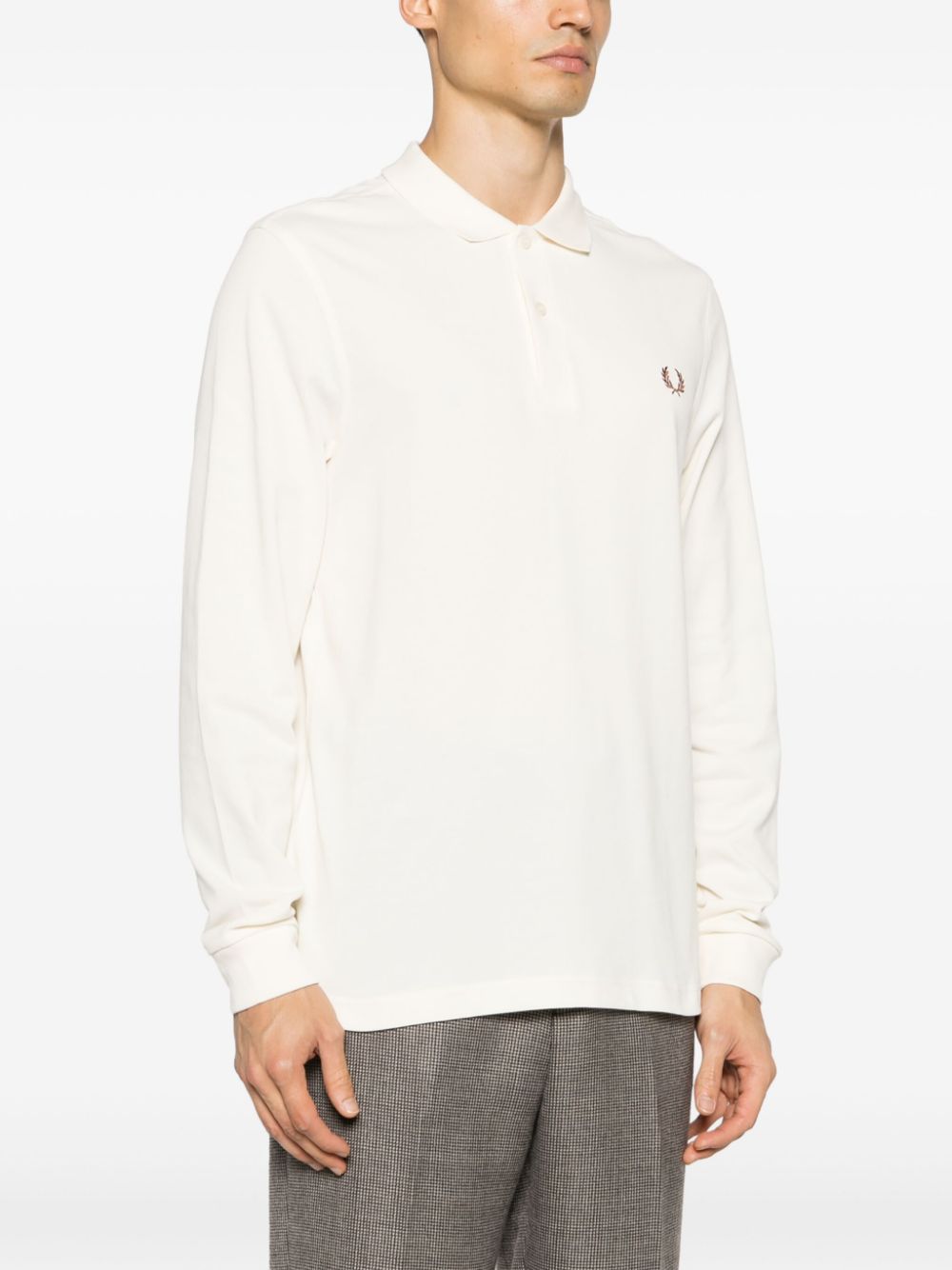 logo-embroidered cotton polo shirt