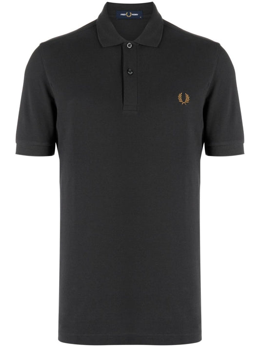 Laurel Wreath-embroidered cotton polo shirt
