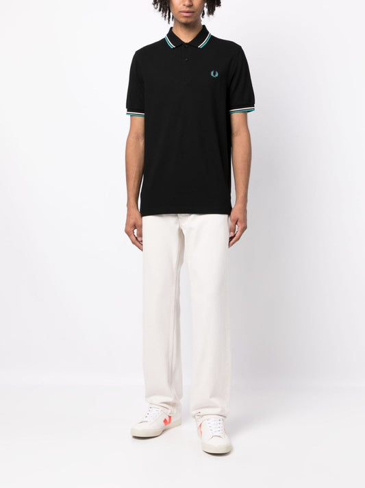 embroidered-logo polo shirt
