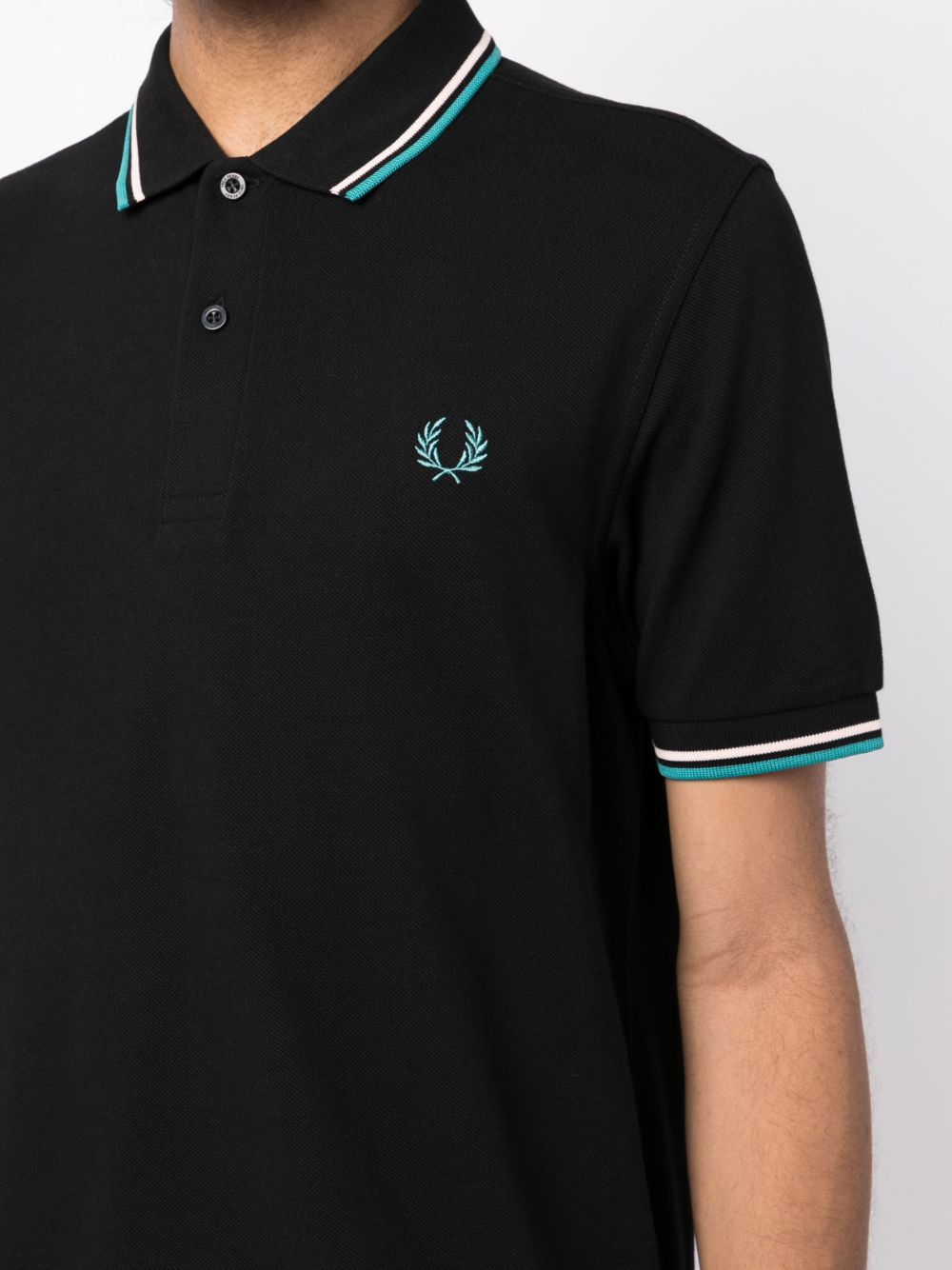 embroidered-logo polo shirt