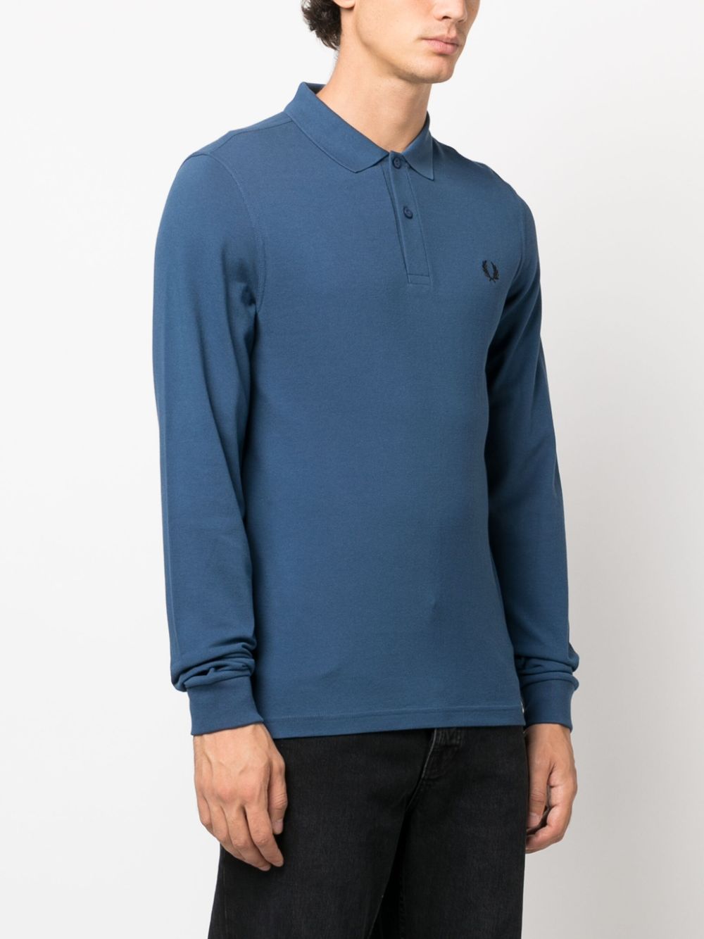 logo-embroidered cotton polo shirt