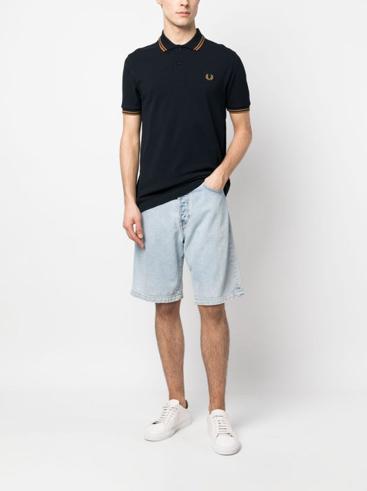 embroidered-logo polo shirt