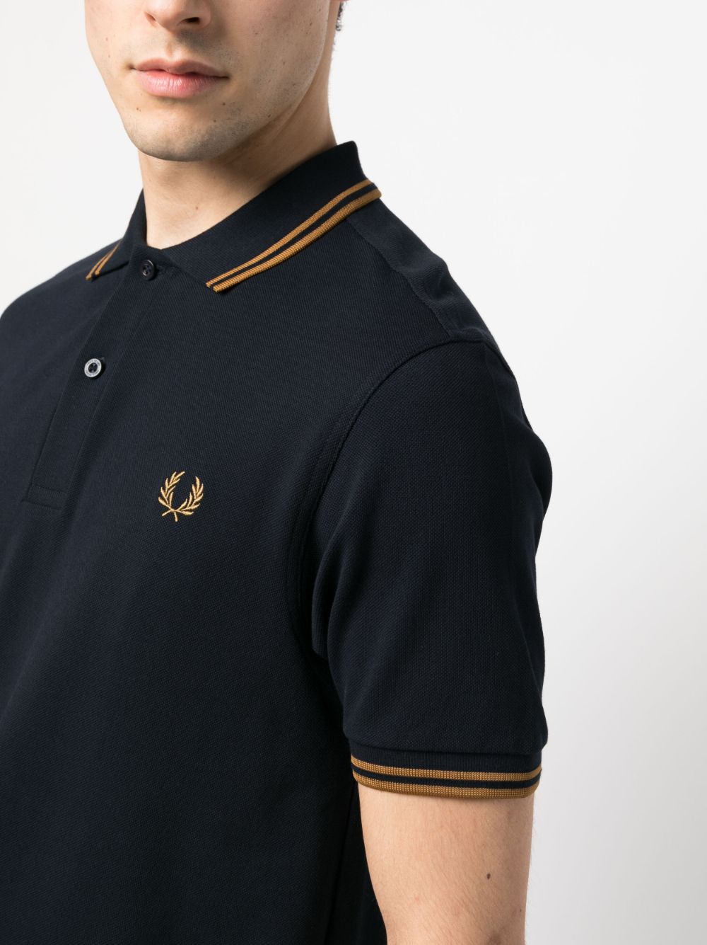 embroidered-logo polo shirt