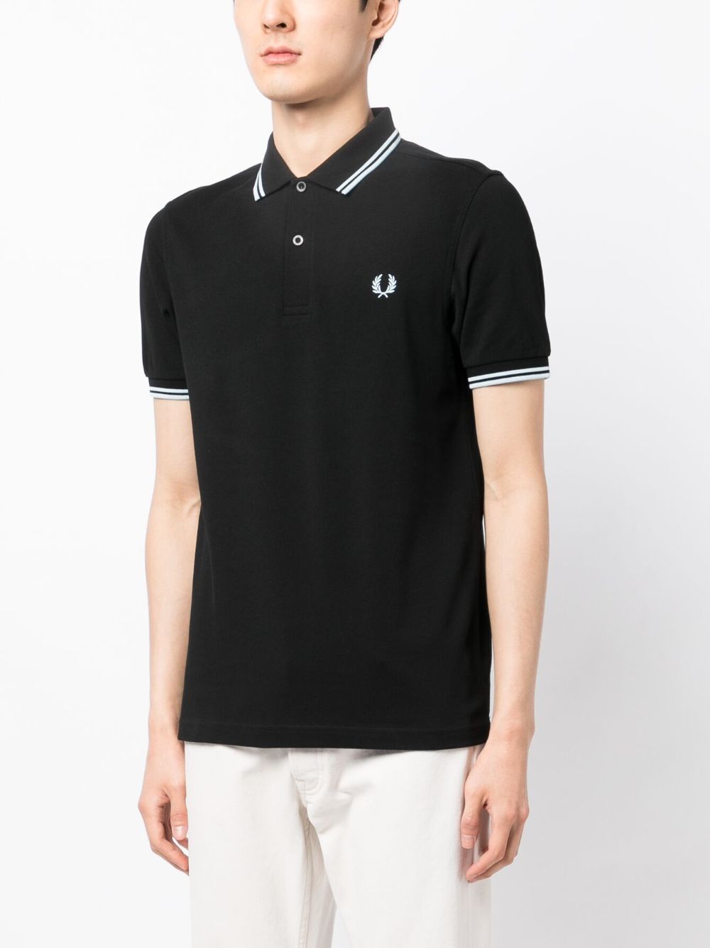embroidered-logo polo shirt