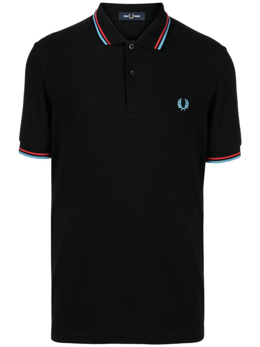 embroidered-logo polo shirt